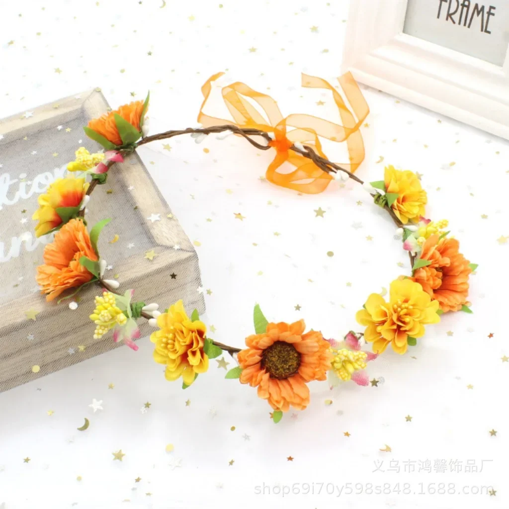 Wedding Bridal Green Leaf Flower Crown Eucalyptus Floral Crown Maternity Photo Props