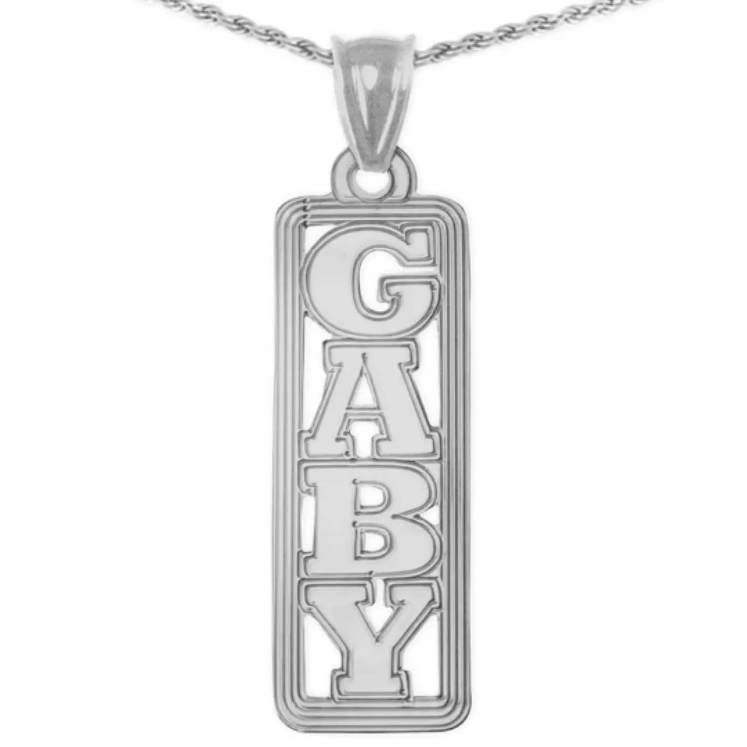 Personalized Name Vertical Tag Eternity Nameplate Necklace Waterproof Jewelry Stainless Steel Jewelry Fathers Day Gift for Men