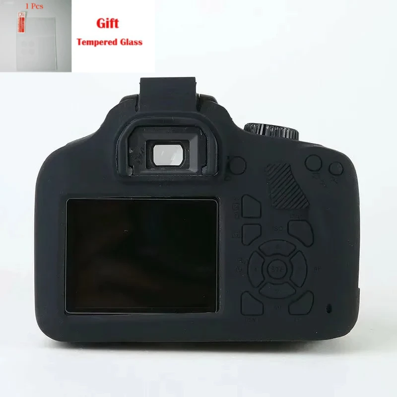 

Anti-Scratch Soft Silicone Protective Cover , For Canon EOS 4000D 3000D SLR Camera Silicone Case + free tempered film