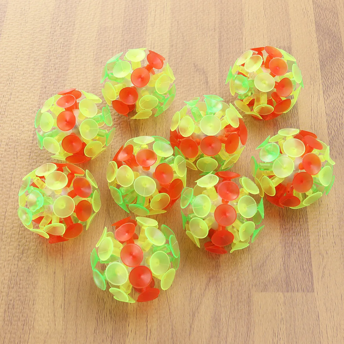 9Pcs Suction Cup Balls Multicolor Bounce Party Favor Kids Stress Relief Parent-Child Interaction Game