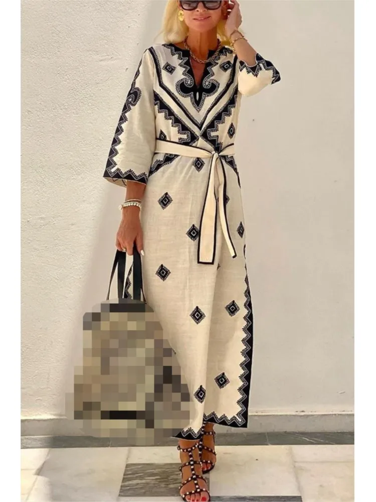maxi dress for women beach pineapple cream hawaiian maxi dress