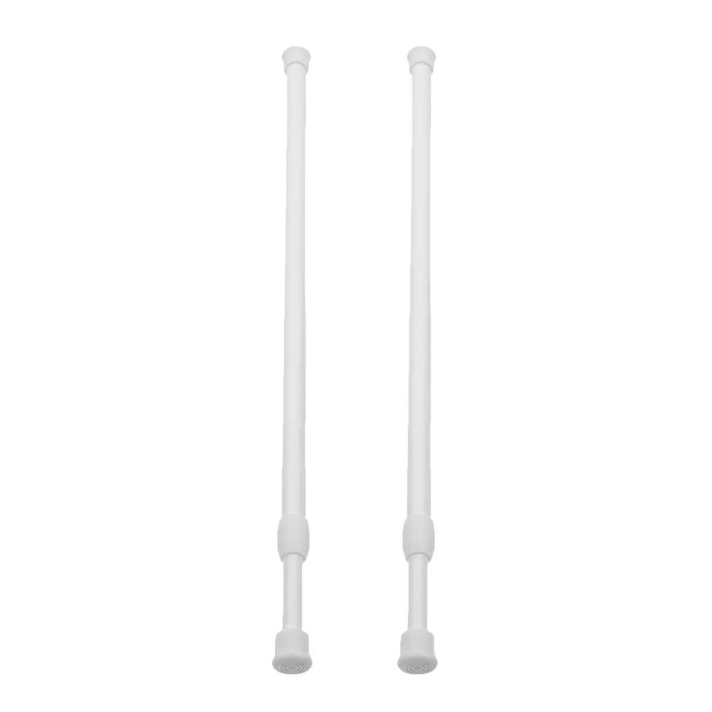 2 Pcs Curtain Rod Holder Window Tension Telescopic Heavy Duty Rods Adjustable Plastic Retractable Pole for Windows