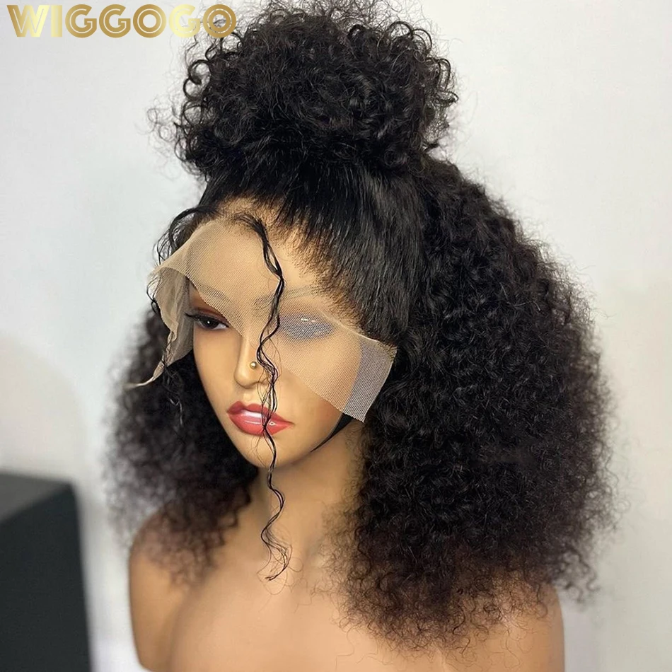 Wiggogo Short Bob Wigs Curly Lace Front Human Hair Wig 13X4 Hd Lace Frontal Wig 4X4 Closure Wigs Deep Wave Frontal Wig