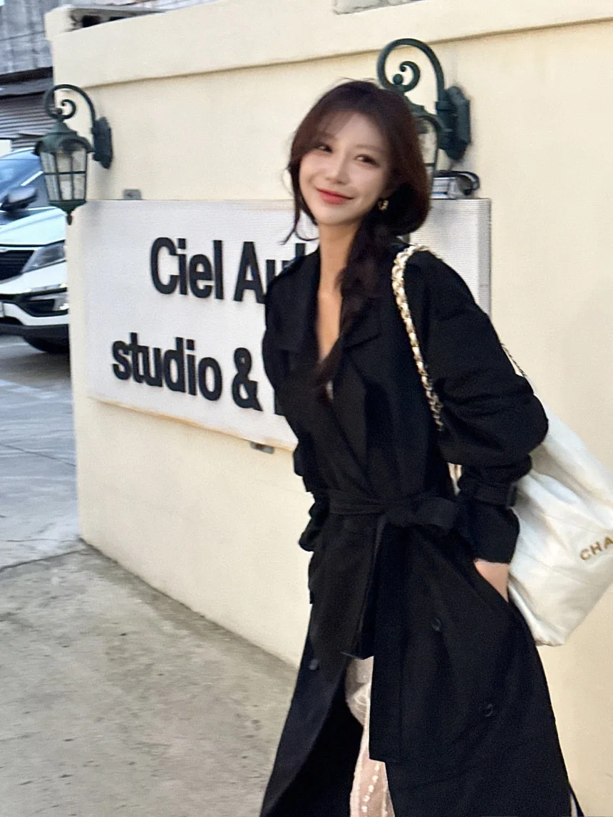 

Женское длинное замшевое пальто с двубортной застежкой и прямым воротником, осенне-зимняя верхняя одежда для повседневной носки, однотонное, 100% хлопок