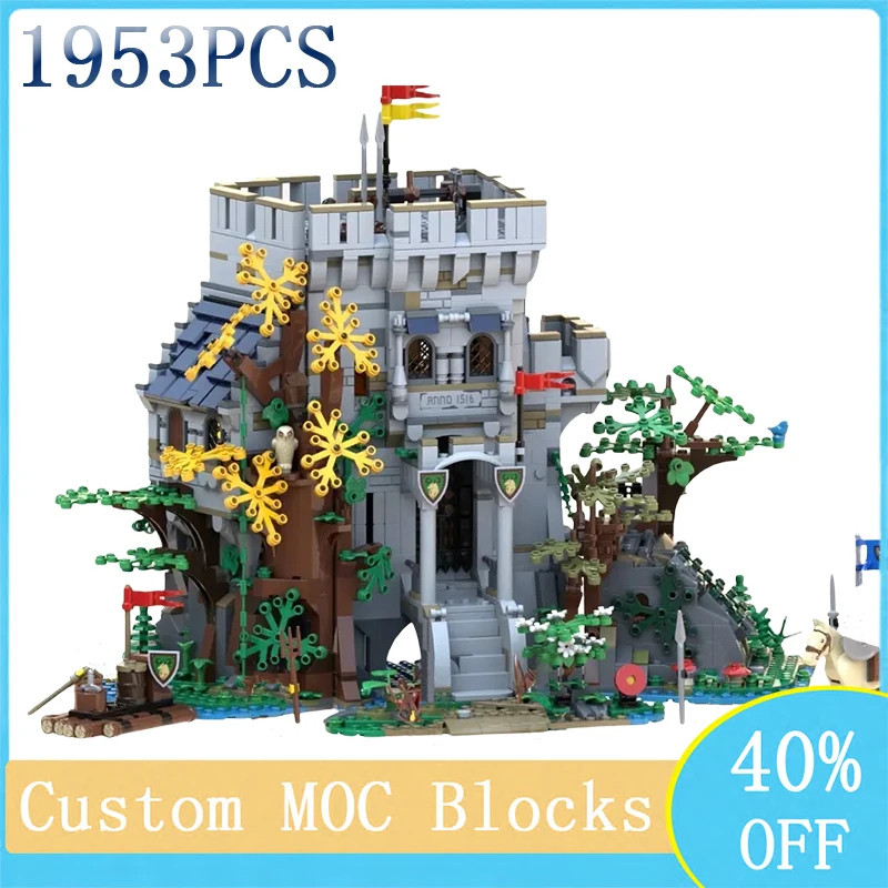 New Custom Building Block Model European Medieval Castle MOC Lord Afol Castle DIY Creative Children\'s Toys Birthday Holiday Gift