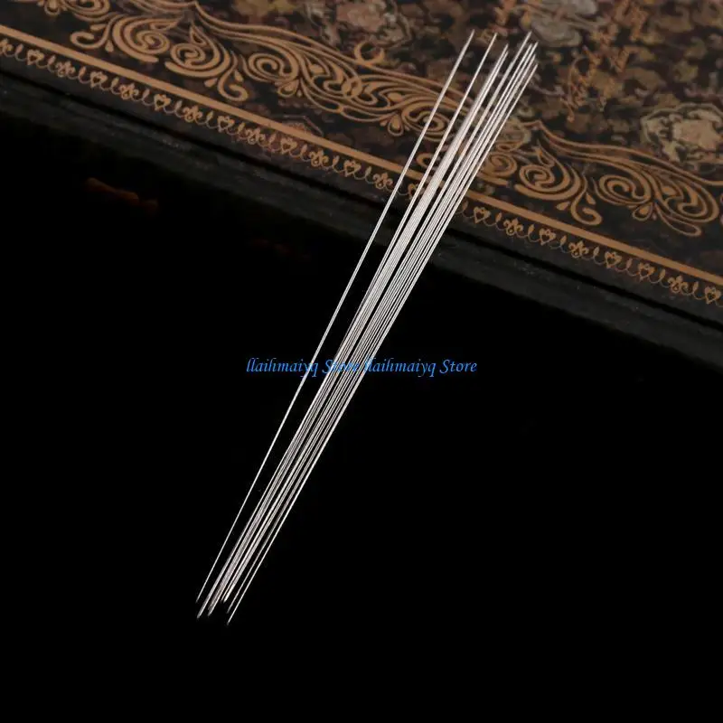 573B 7.5cm Beading Needle Bead Needle Big Eye Beading Needles Set for Beads Jewellery Making Embroidery Needles 10PCS