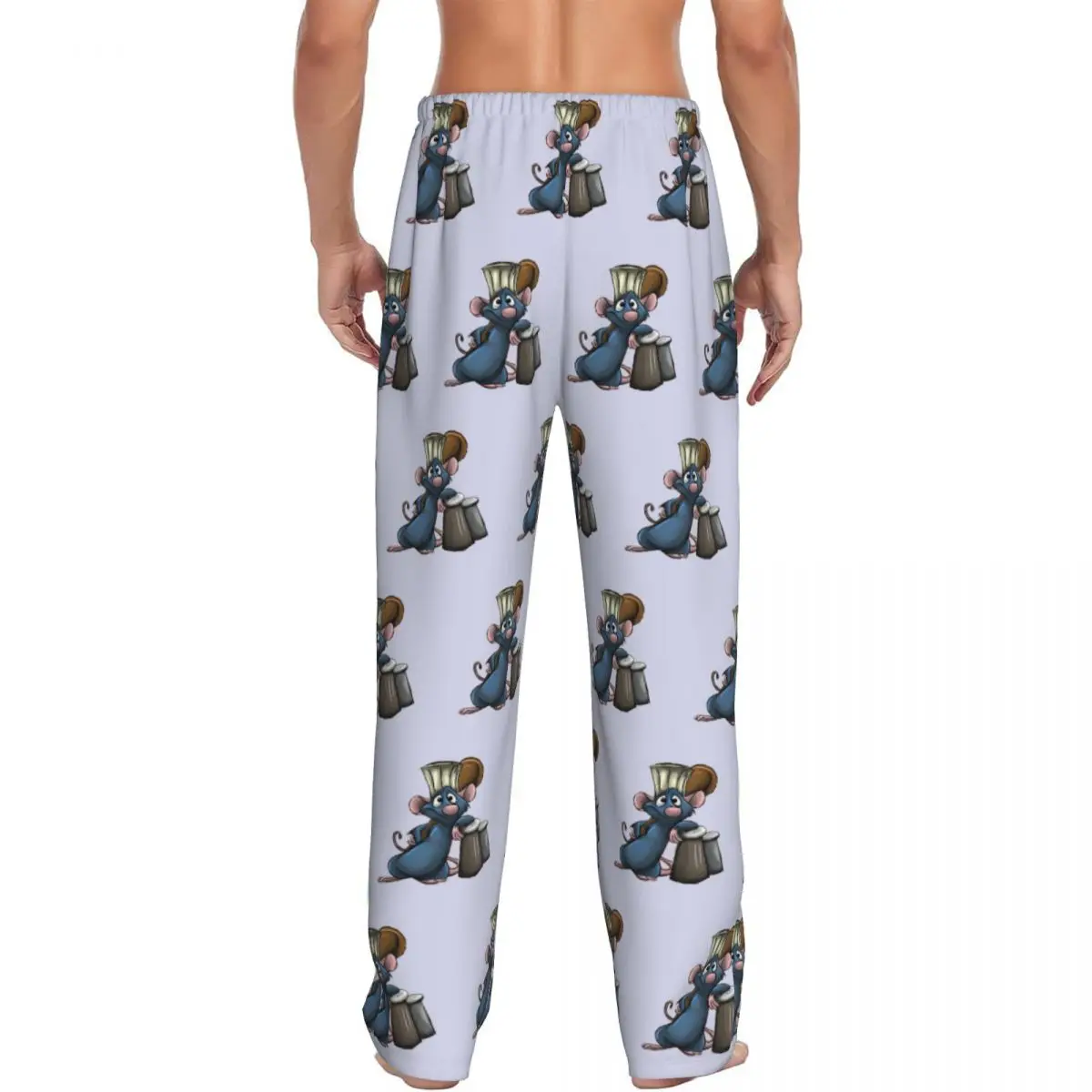 Spodnie do spania męskie Ratatouille z nadrukiem, komedia, kreskówki, odzież do spania, spodnie z kieszeniami