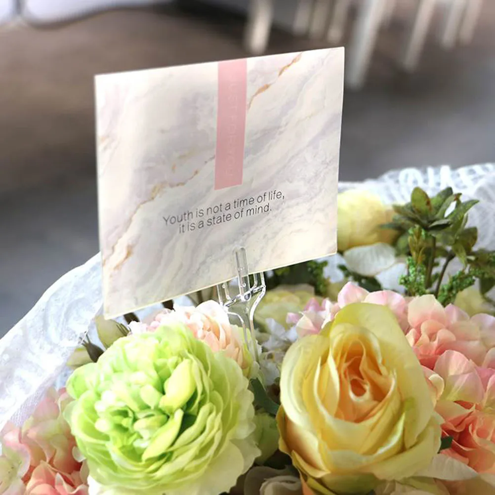

80 Pcs Decorate Bouquet Card Holder Bride Wrapping Decoration for Flower Bouquets
