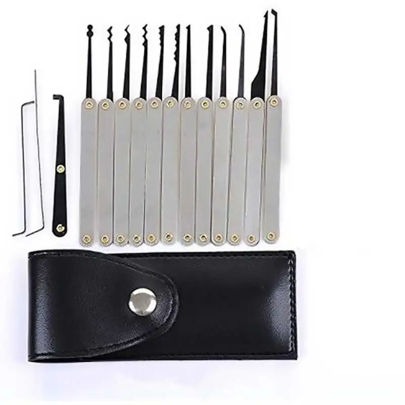 12piece Lock Pick Set Locksmith Supplies Broken Key Auto Extractor Remove Hooks Stainless Steel DIY Hand Tools Hardware