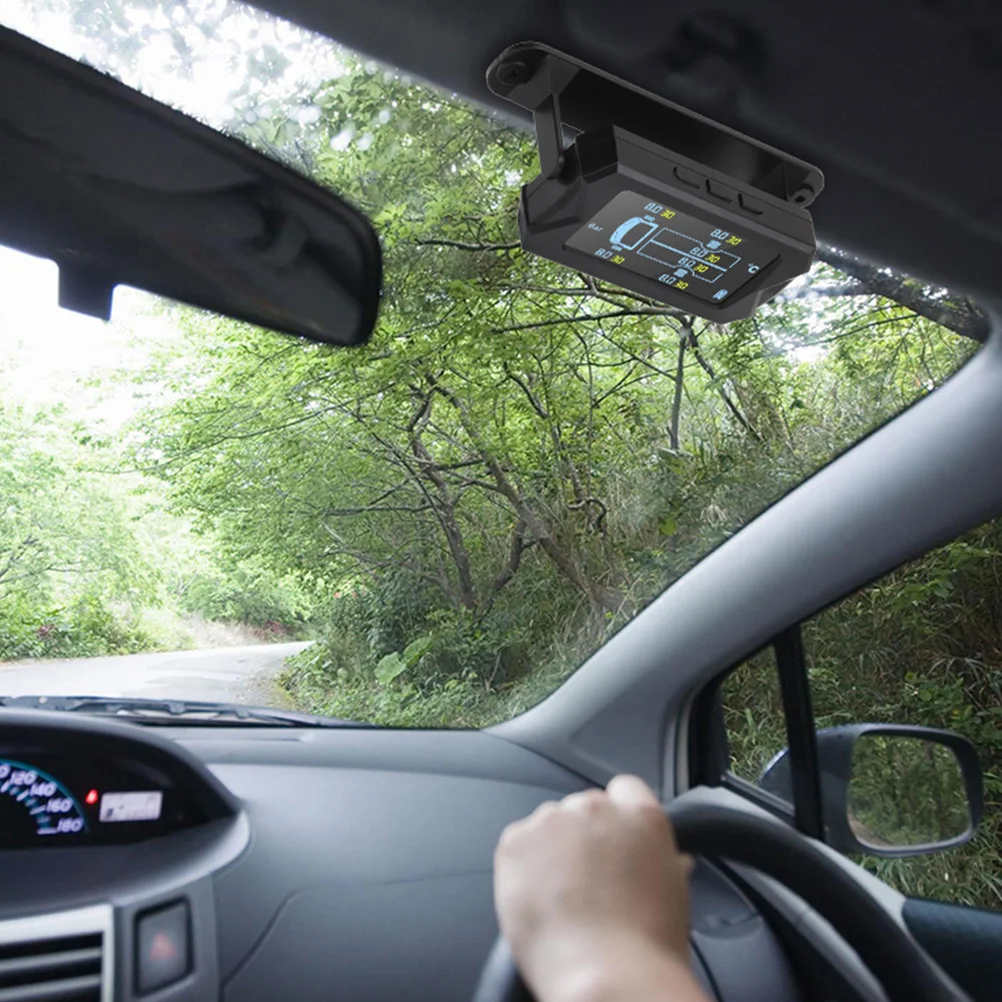 

1Set Solar Power Tire Pressure Monitoring System Wireless External Sensor USB Charging for 6-Wheel Vehicles Continuous