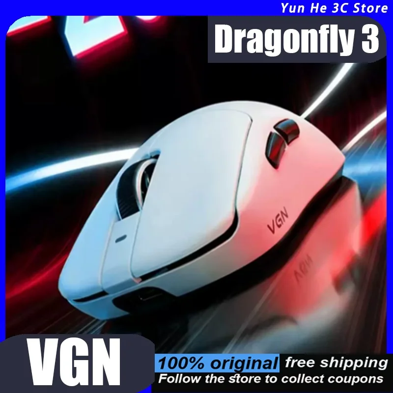 VGN Dragonfly 3 Wireless Mouse Master Edition Ultra-lightweight Triple-mode Long Battery Life Gaming, Ergonomic Low Latency