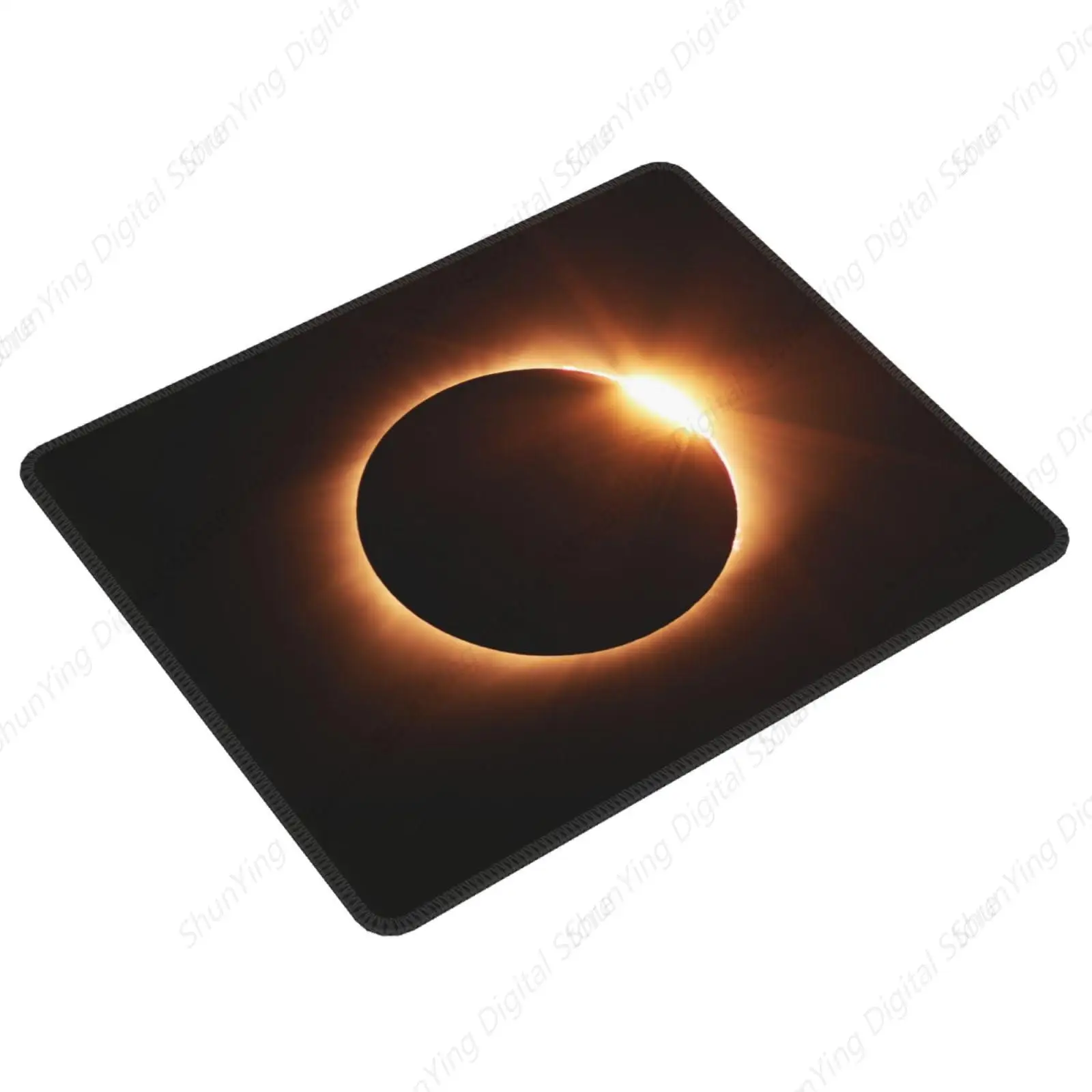 Space Eclipse Anti Slip Rubber Base Gaming Mouse Pad Suitable For Office Mouse Pads On Male And Female Laptops 18*22cm