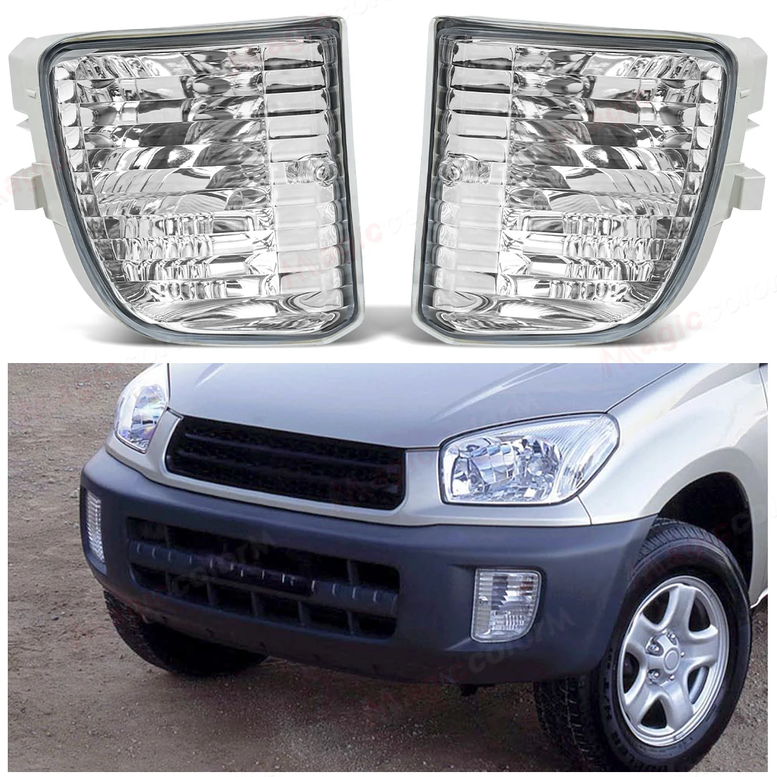 

2 шт. дневные ходовые огни для Toyota RAV4 2001-2003, передние противотуманные фары, замена противотуманных фонарей, без ламп, высокое качество