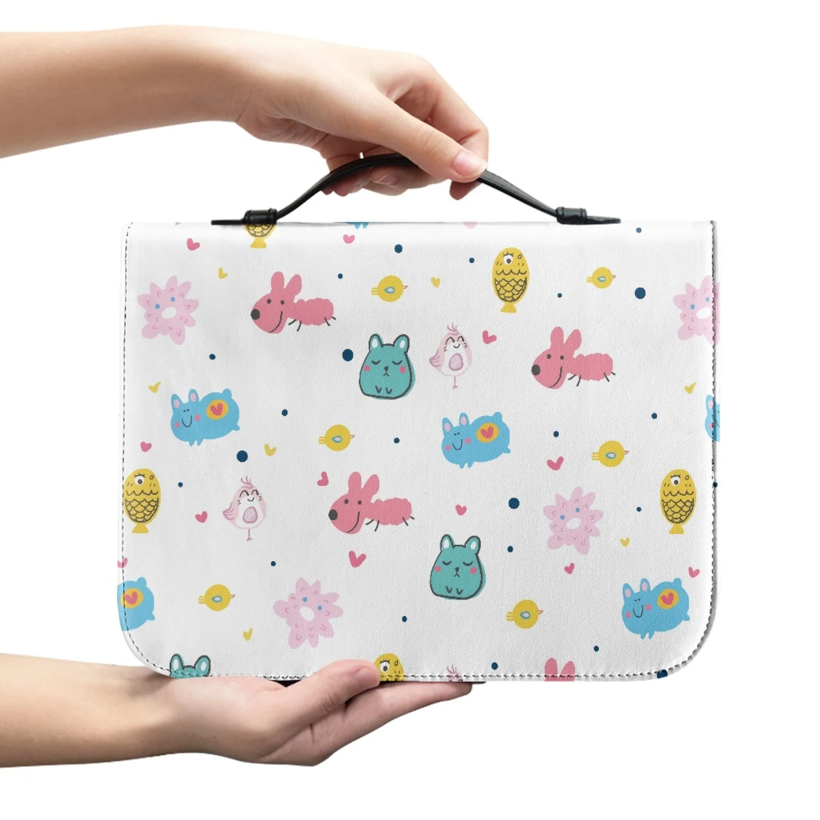 XIXIRIMIDO Cartoon Animal Theme 2026 New Church Bible Bag PU Leather Handle Bible Case for Study