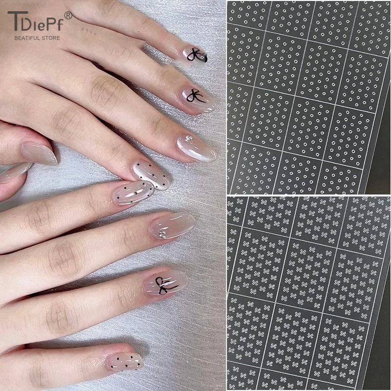 1 Sheet Nail Art Hollow Out Sticker Star Butterfly Love Adhesive Template Stamp Stickers Nail Art Decoration Charm Nail Decals
