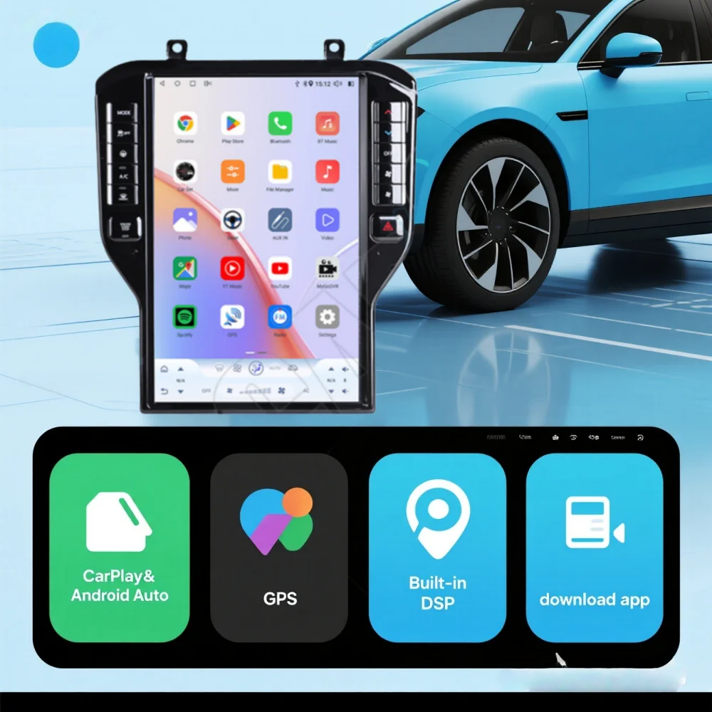 

YSGYF Android автомобильный радиоприемник для Ford Mustang 2015-2021 стерео экран Carplay Android Auto Bluetooth GPS навигационное радио 14,5 дюймов