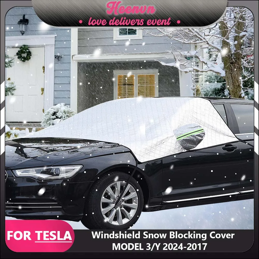 

For Tesla Model 3 Winter Windshield Snow Cover Car Sun Shade Block Frost Protection Model Y Anti-ice Front Windscreen Cover