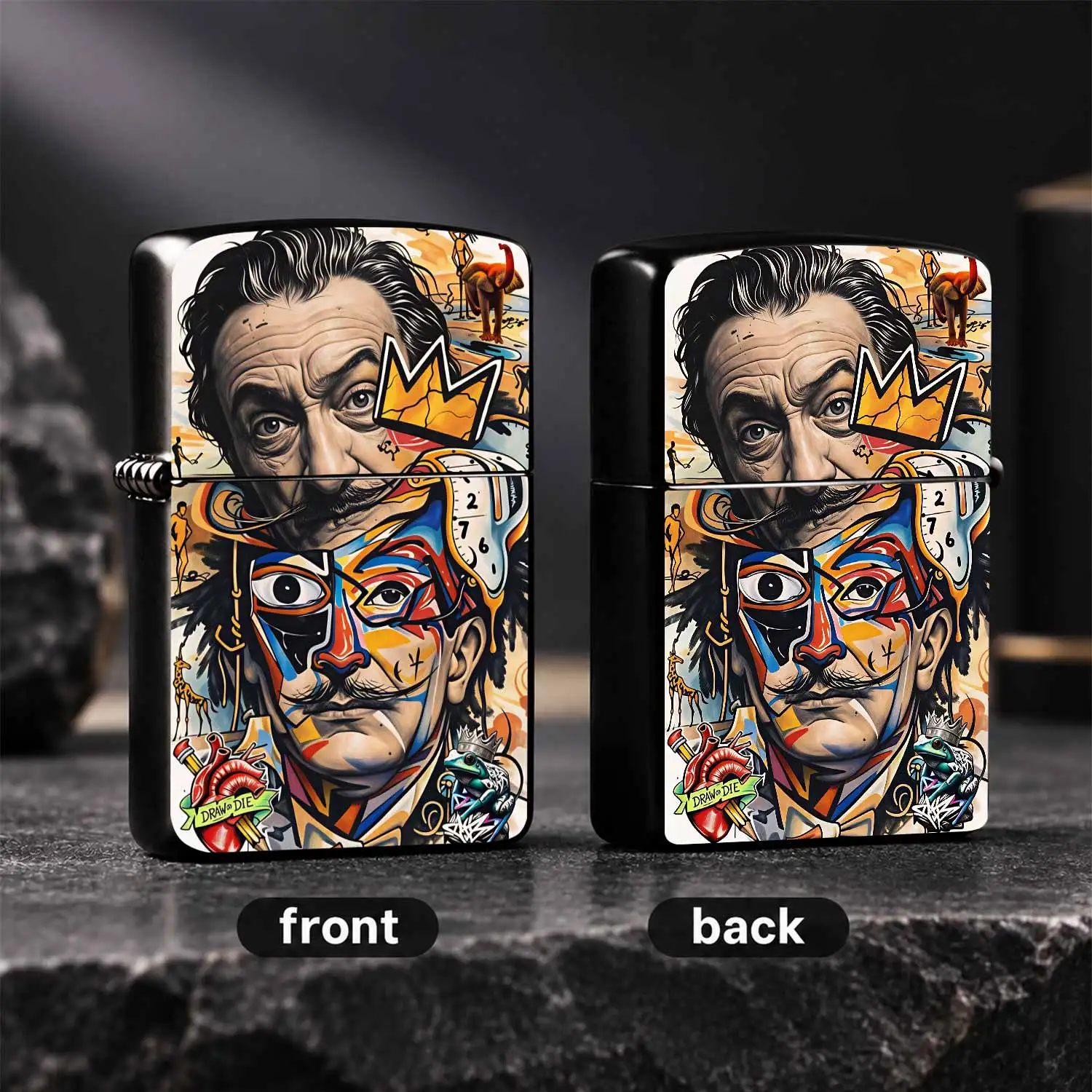 Surreal Art Co-Branded Trendy Lighter Integrates Dali Surrealist Elements And Street Graffiti Aesthetics Unique Creative Visual Design Suitable For Daily Travel Outdoor Leisure Gatherings And Play Multi Scenarios Is A Personalized Practical