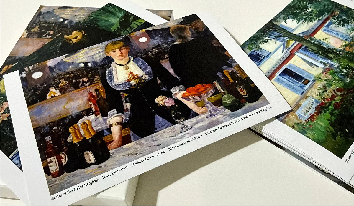 30Pcs Édouard Manet Oil Painting Postcards Vintage Art Cards Message Wish Cards For DIY Journal Wall Decor Gift Stationery