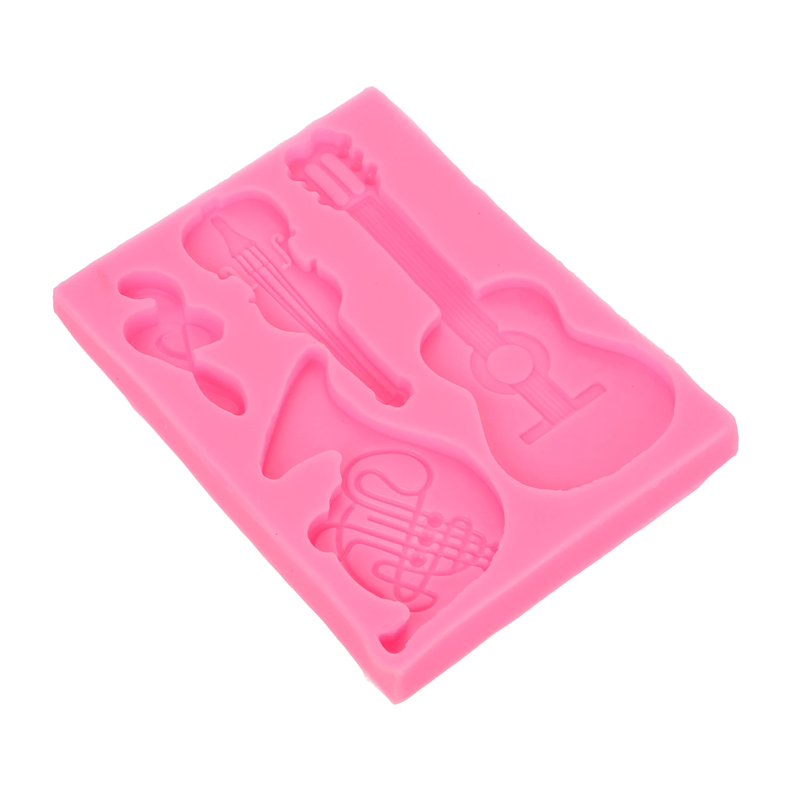 

Music Notes Violin Silicone Mold for Baking Cookies Chocolate Craft Jewelry Making Realistic Design Reusable Durability Guitar