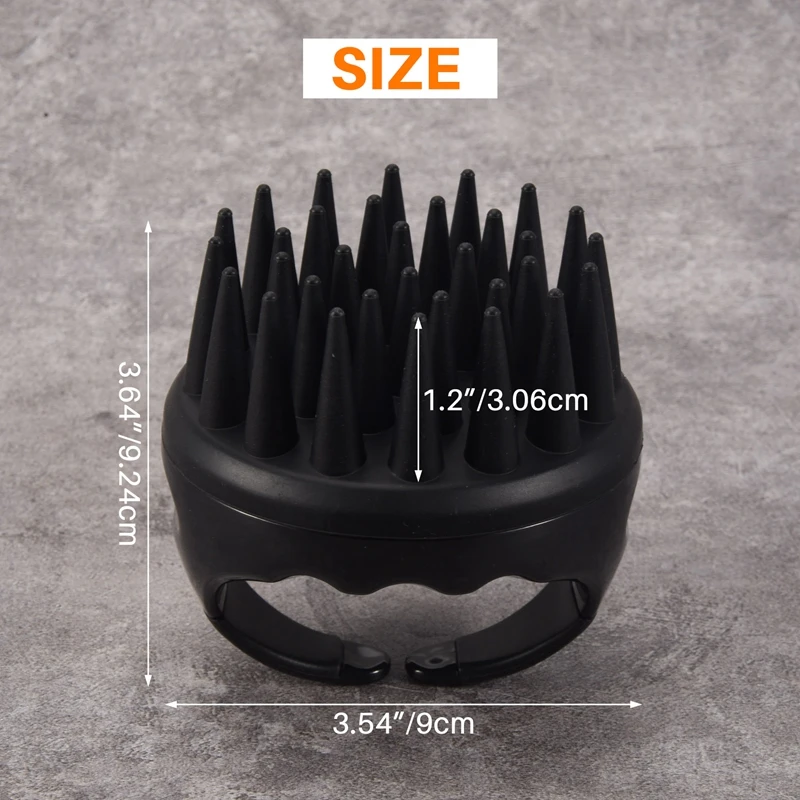 فرشاة تدليك فروة الرأس بالشامبو من السيليكون ، مدلك رأس الدش ، جهاز تنظيف الشعر للقشرة