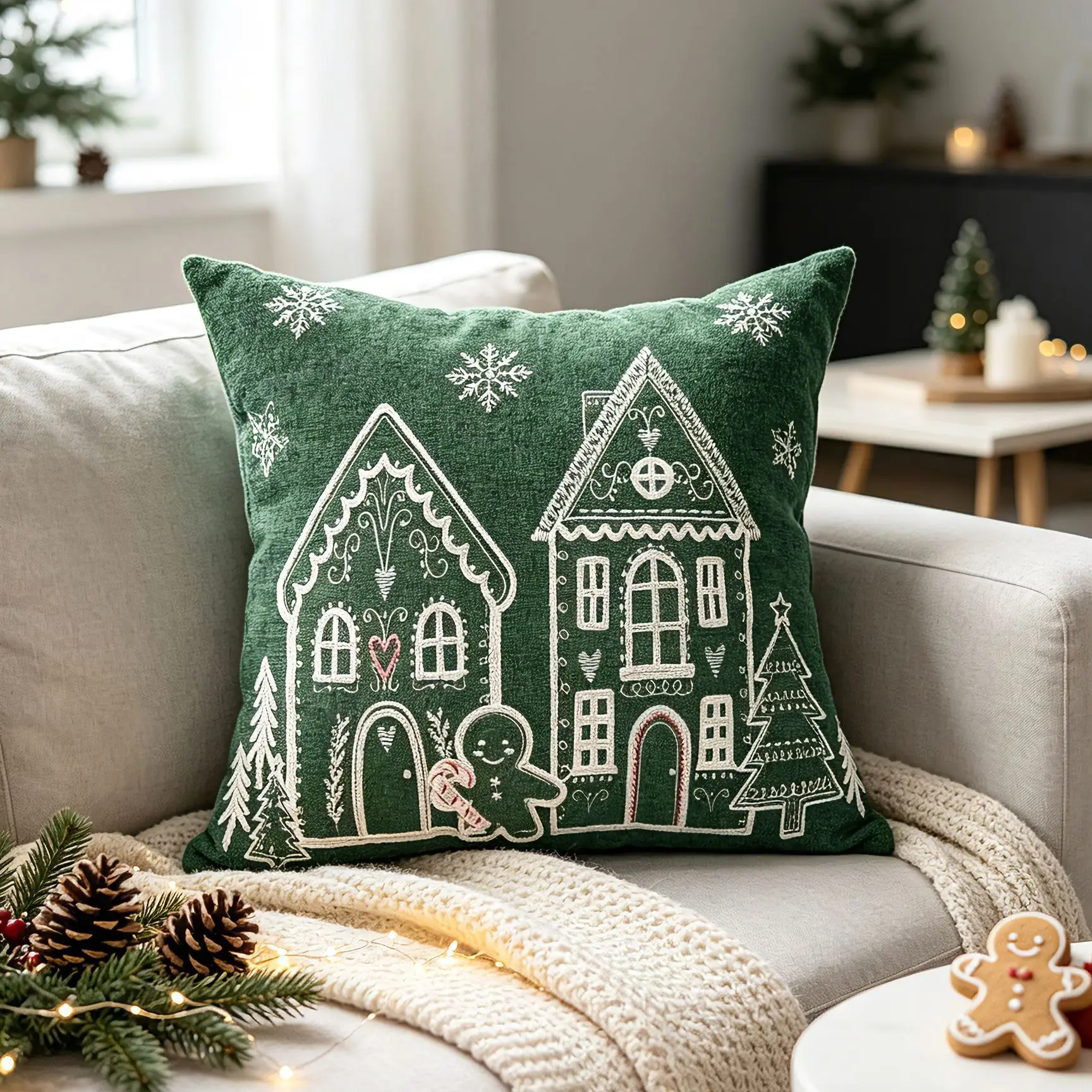 Świąteczna poszewka na poduszk – Embroidery Xmas Decorations recenzja i cena