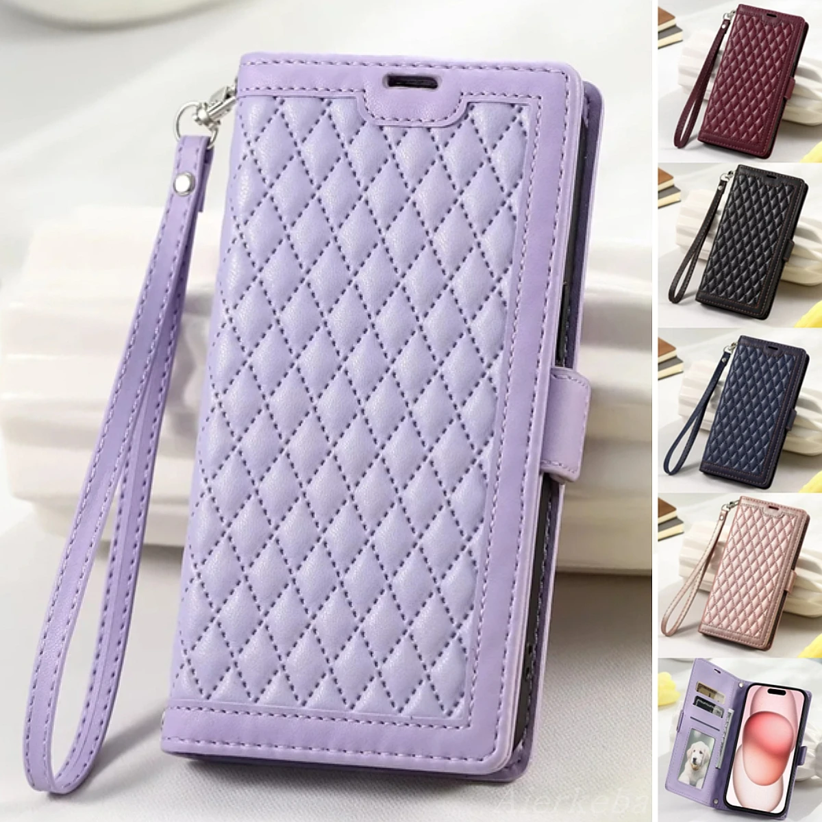 Flip Ledertasche für Samsung Galaxy A16 A36 A56 A26 A06 A15 A35 A55 A14 A34 A54 A13 A33 A53 A05 A25 A24 A52 Wallet Phone Cover