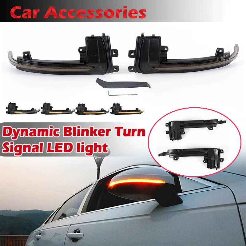 

LED Dynamic Water Flowing Blinker Rearview Mirror Turn Signal Light Indicator Fit For Audi A3 B8.5 8P A4 S4 A5 S5 RS3 RS4 RS5