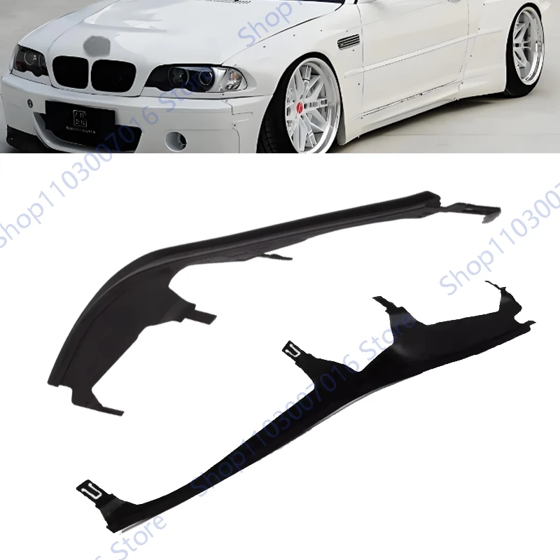 Black Rubber Upper Headlight Lamp Cover Strip Trim For BMW 3 SERIES E46 2 Door 2003-2006 63126934751 63126934752