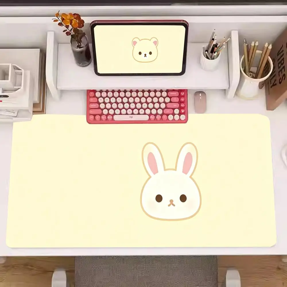 Mouse Pads Game Card Pad For Games Kawaii Soft Animal Head Art Pattern Large Size Office Desktop Bedroom Learning Laptop Pad