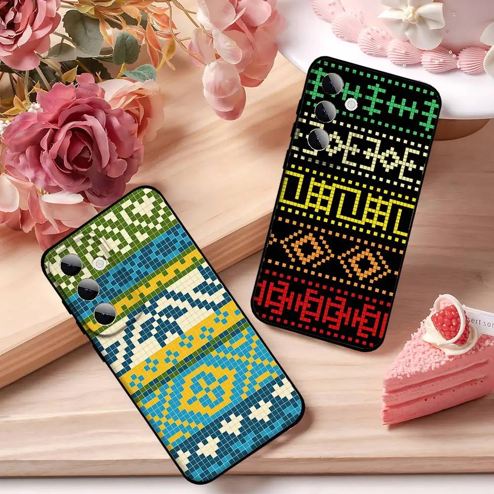 G-Ukraine Ornament Pattern Phone Case For Samsung Galaxy S21 S22 S23 S24ULTRA S25ULTRA FE Ultra Plus5G A52S S26 Soft Cover