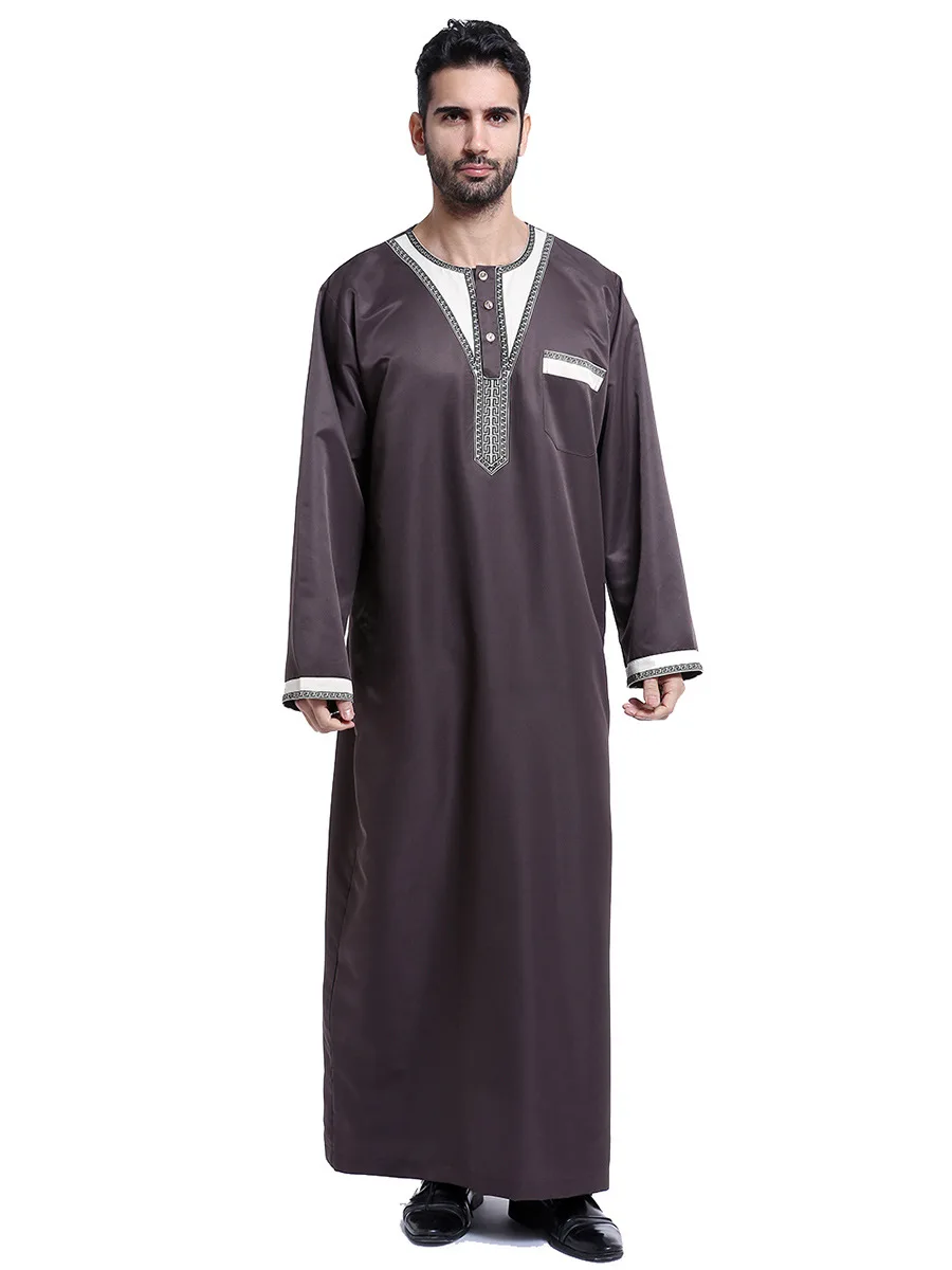 

Men's Middle Eastern Robe Arabian Tourism Casual Shirt Dubai Ethnic Clothing Traditional Men's Suit for Special Occasions