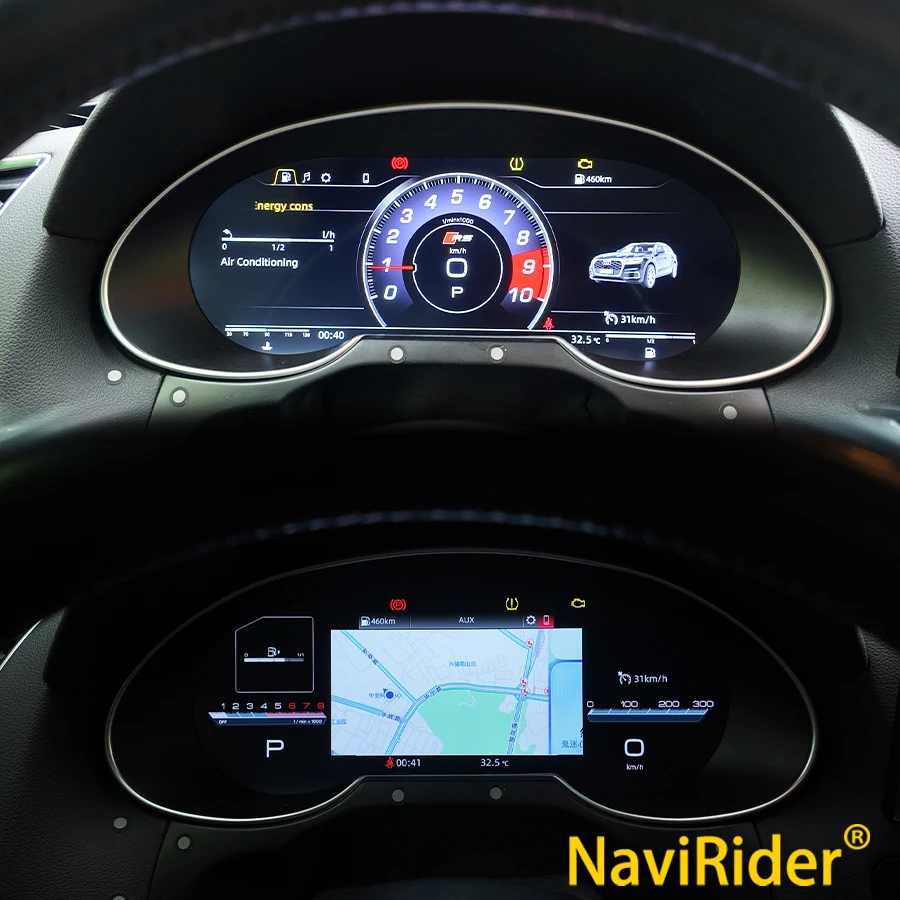 For Audi Q5 2010-2017 LCD Instrument Cluster Digital Dashboard Panel Virtual Cockpit Gps Speedometer Tachometer Odometer Clock