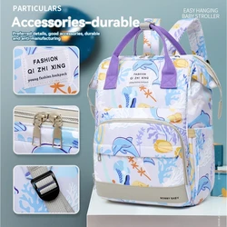 Large capacity fashion mommy bag, can be loaded with milk powder bottle mother and baby bag