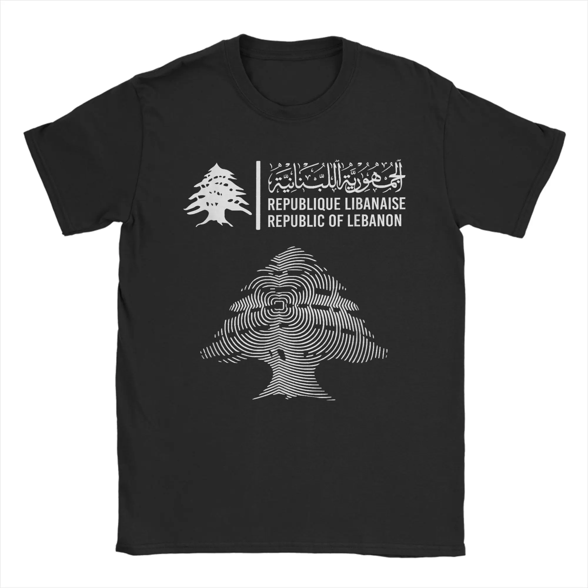 Lebanon Flag Map Beirut Cedar Tree Lebanese Heritage T Shirt Men T Shirts Summer Round Neck Tees Loose Oversize Clothing