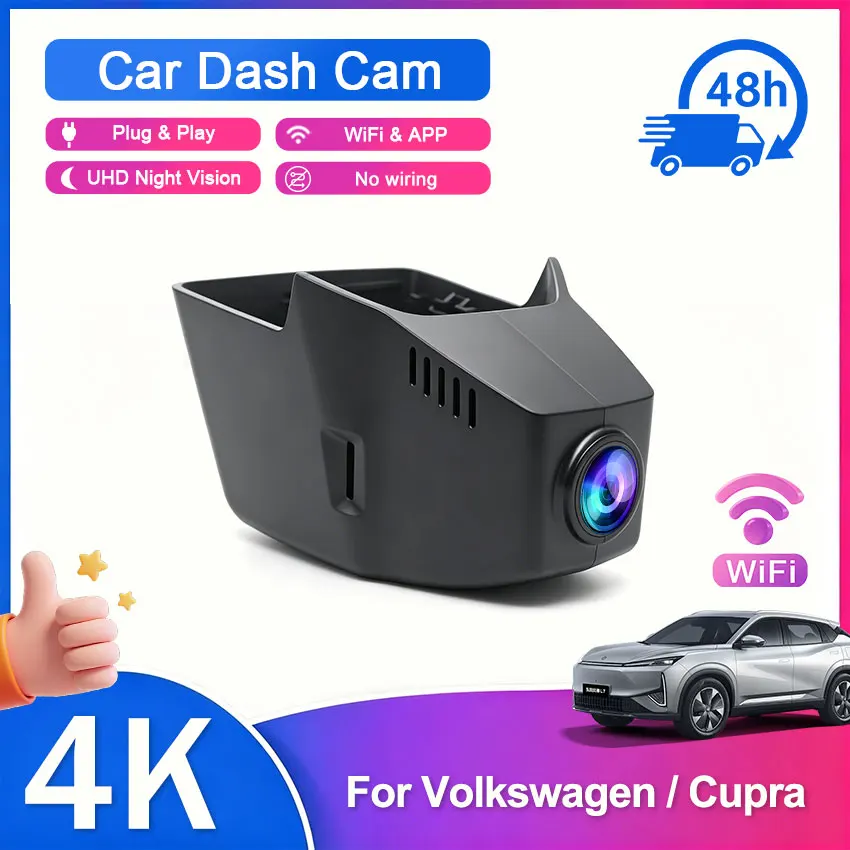 4K 2160P Plug-and-Play UHD Auto-Dashcam mit Nachtsicht für Volkswagen VW Arteon 2017-2024 / Cupra Formentor 2021-2025