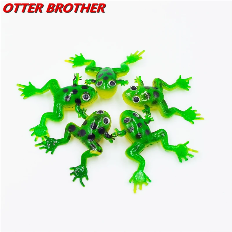 

2pcs or 4pcs Fishing Soft Silicone Floating Frog Bait 40mm 1.4g Artificial Lures Lifelike SwimBait Carp Fishing Tackle