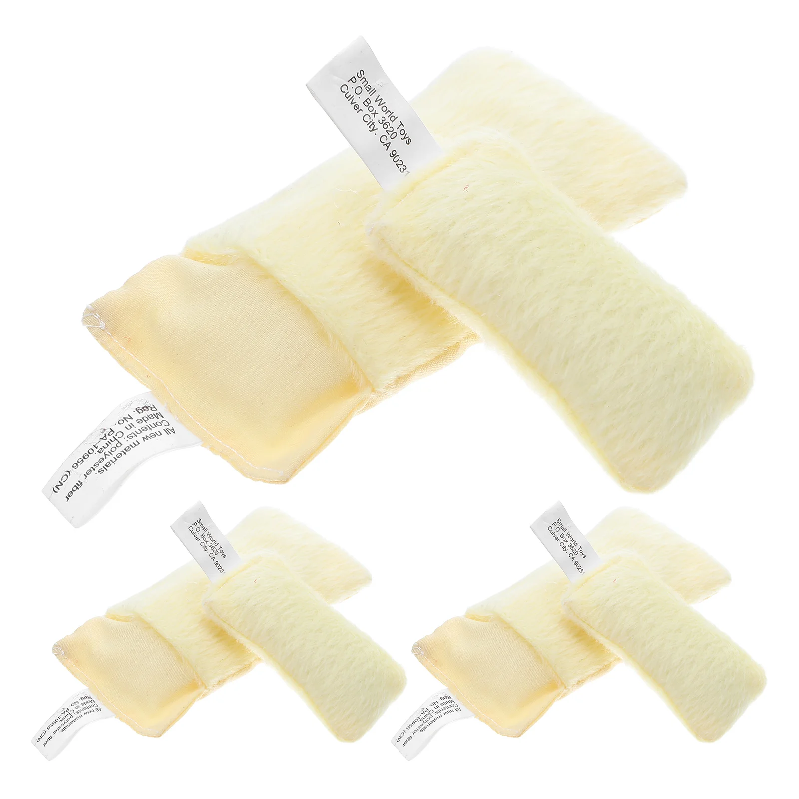 

3 Sets Mini Bedding Set Sleeping Bag Pillow for Small Dollhouse Bedroom Fabric Compact Decorative Stuffed Animal Bed Pillow