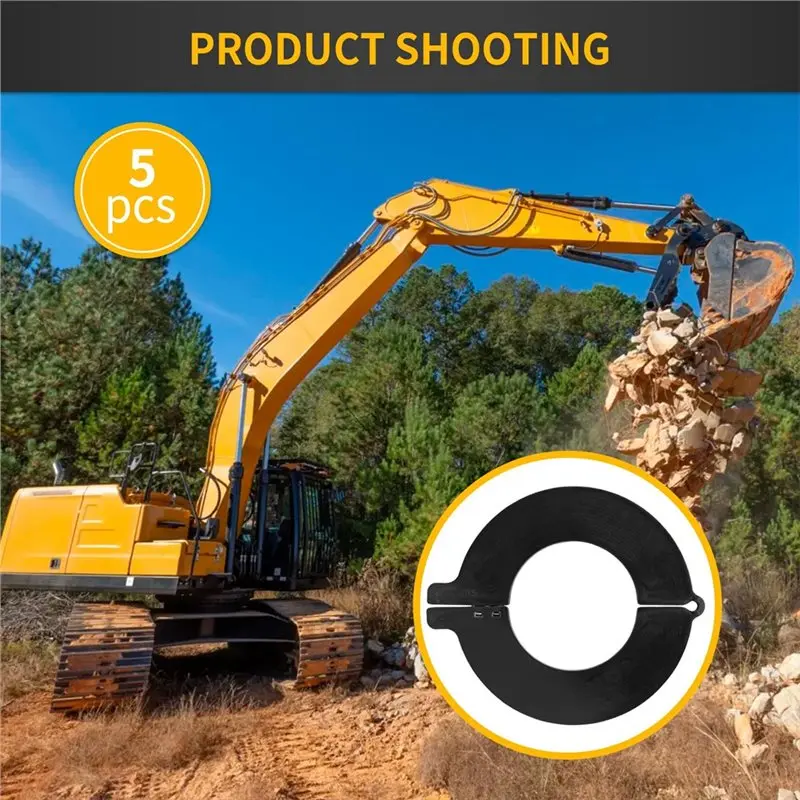B-est Detachable Excavator Shims Washers- 5-Pack 80Mm Bucket Pin Shims, 5Mm Thickness TPEE For Skid Steer Heavy Equipment