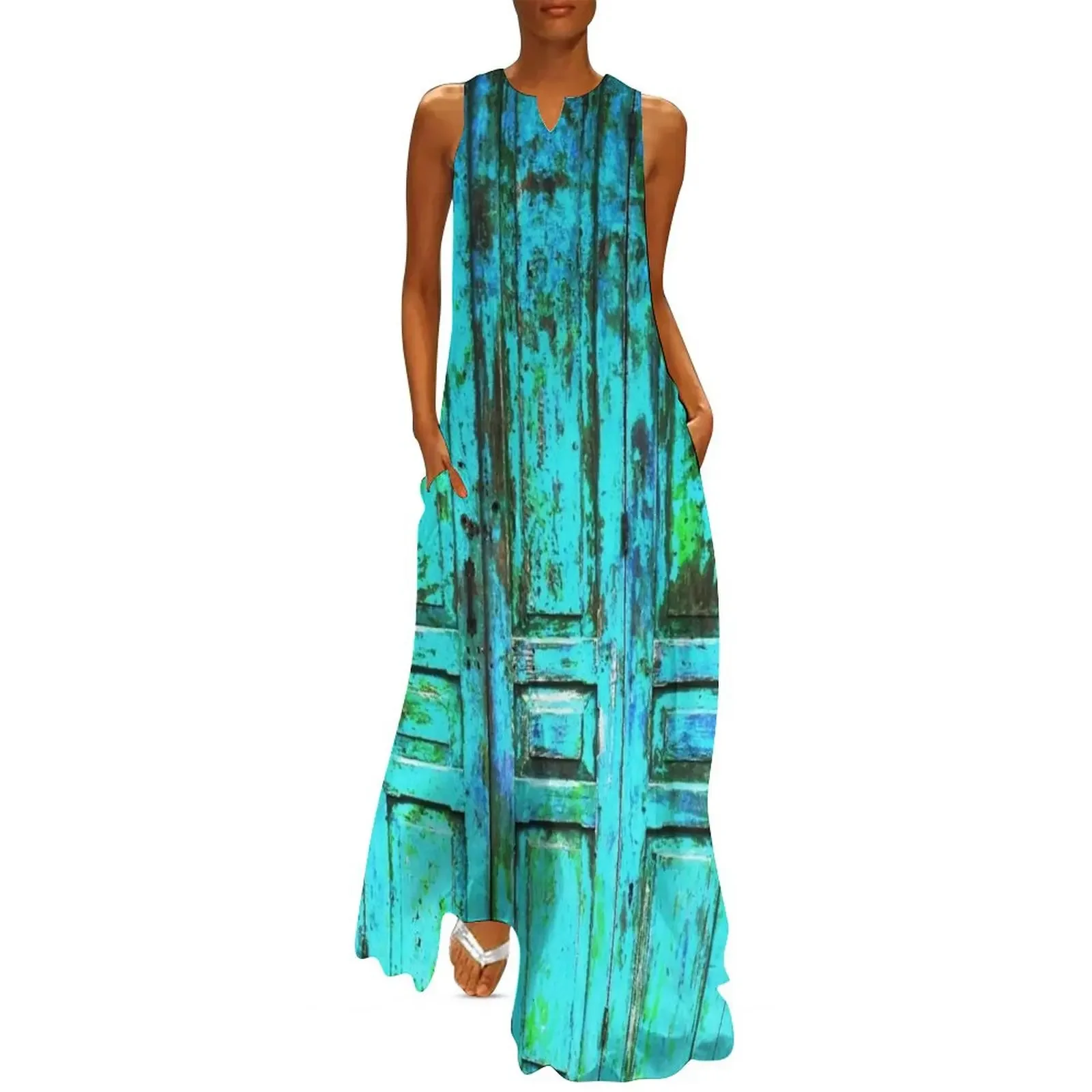 

Turquoise Doors Long Dress Dress woman clothes for women Party dresses for women Dress