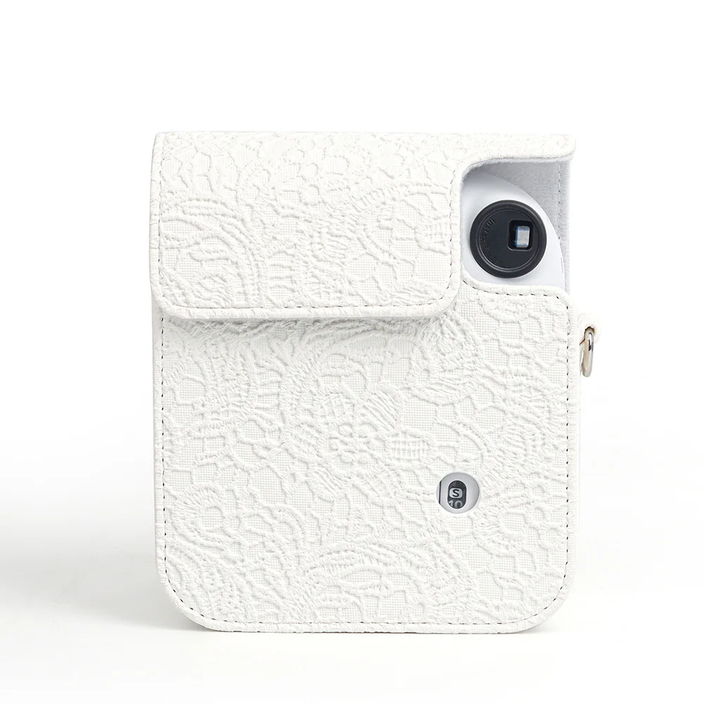 Retro tridimensional padrão câmera armazenamento saco, em relevo laço onda para Fujifilm Mini12, novo