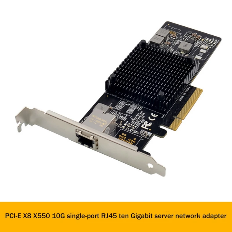 X550-T1 Server Network Card PCI-E X8 Single Port Server Network Card RJ45 10Gbe Converged Network Adapter