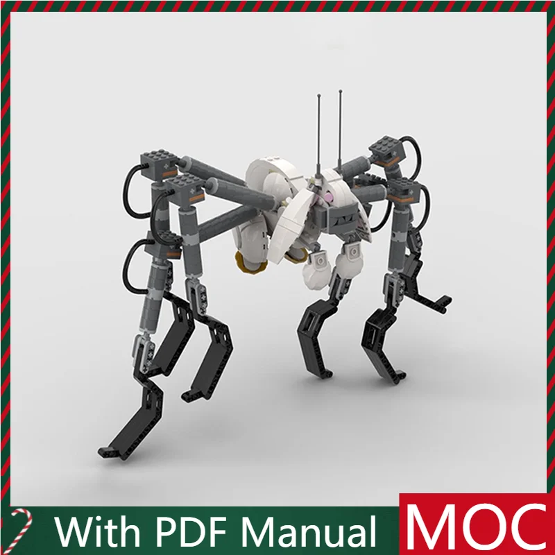 modele-spider-mecha-avec-details-gris-et-blancs-blocs-de-construction-modulaires-assemblage-pour-enfants-jouets-d'exposition-cadeau-surprise-de-festival-615-pieces