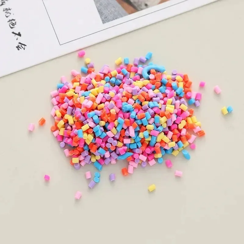 

Colourful Mix Cylindrical Polymer Clay Slices Sprinkles for Slime Filling Clay DIY Crystal Crafts Tiny Plastic Accessores