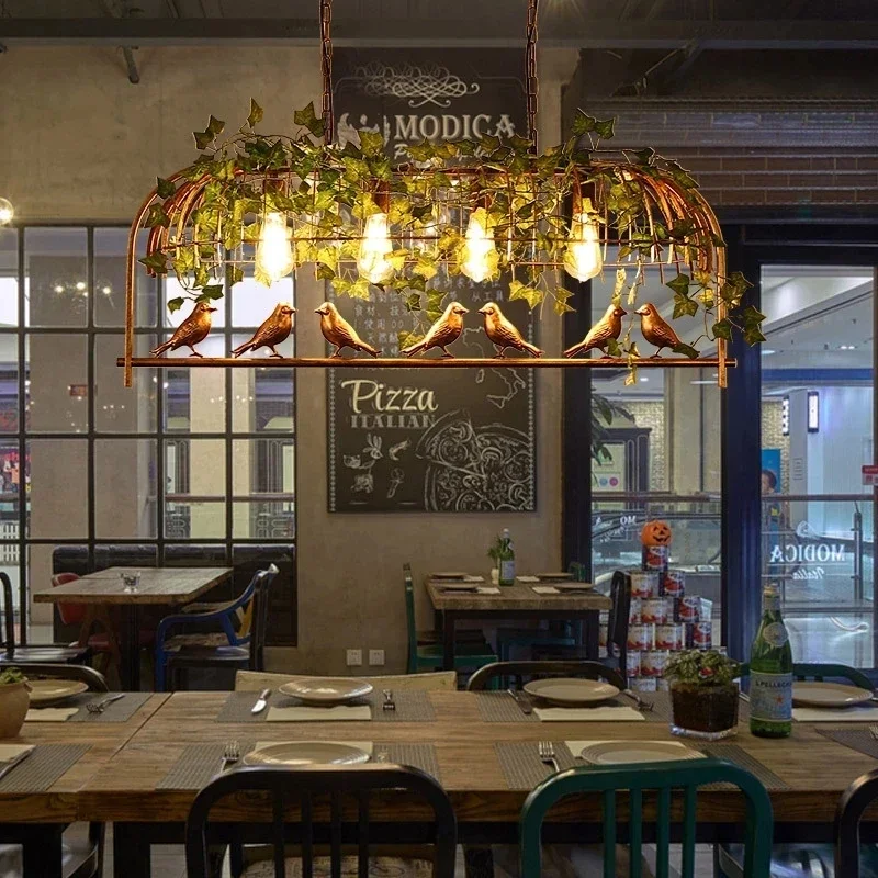 

Vintage Industrial Iron Pendant Light Bird Cage Creative Pendant Lamp for Cafe Restaurant Bar Coffee Shop Dining Room Home Decor