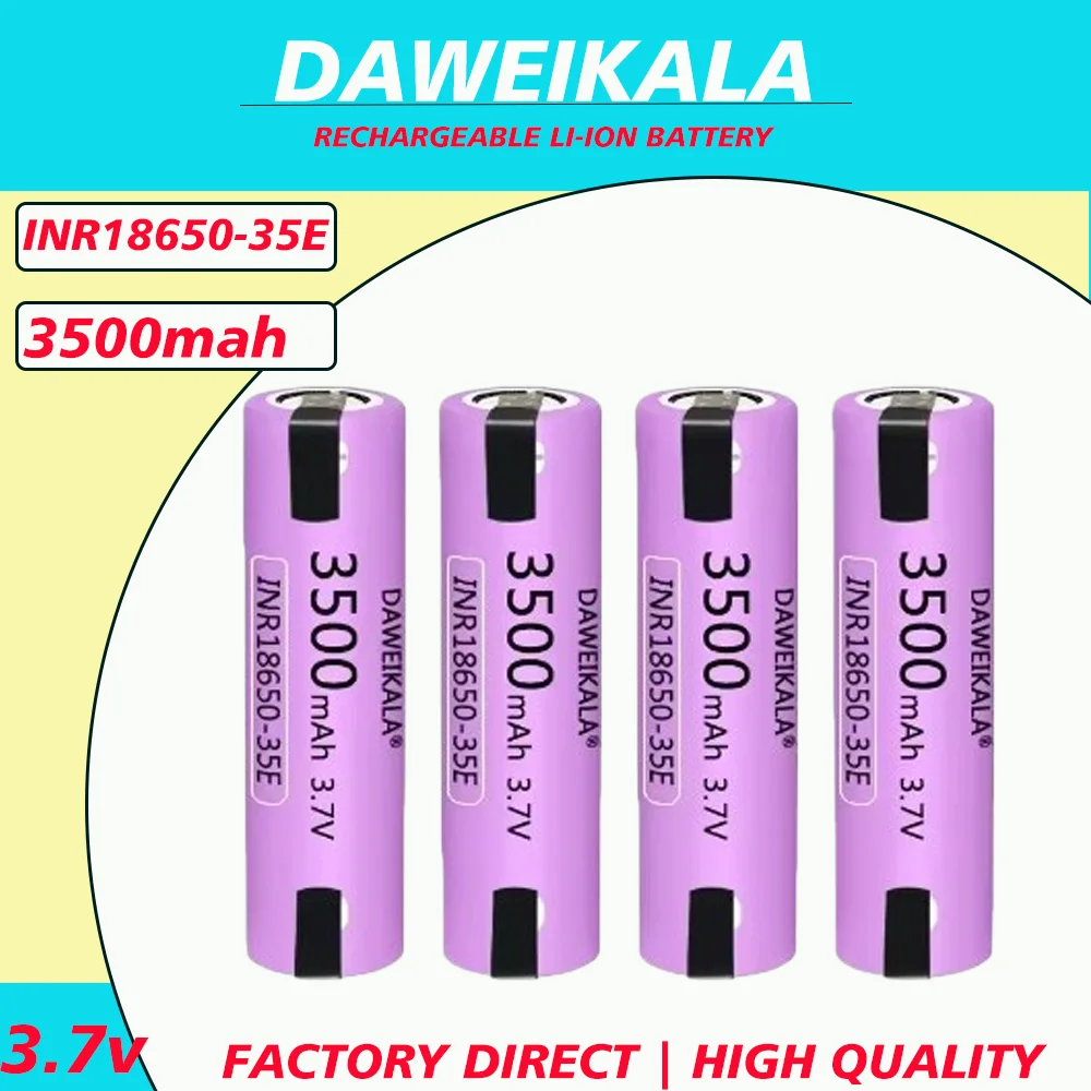 

2023 New 35E 18650 3500mah High Power Discharge Rechargeable Battery High Power Discharge, 20a High Current+DIY Nickel