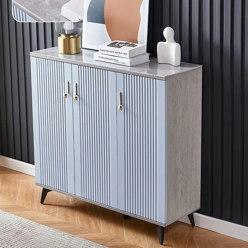 

Rock slab light luxury shoe cabinet against the wall, large capacity at the entrance of the household, modern simple and large c
