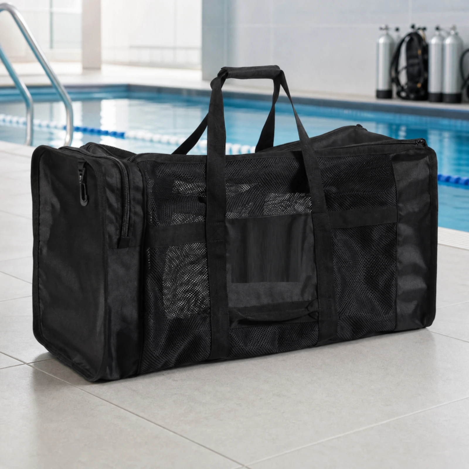 Foldable Diving Gear Bag Breathable Nylon Dive Equipment Bag Spacious Large