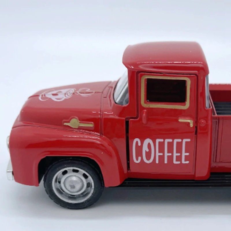 Coffee Bar Metal Truck Retro Pickup Mini Diecast Truck For Farmhouse Coffee Station Table Top Decor