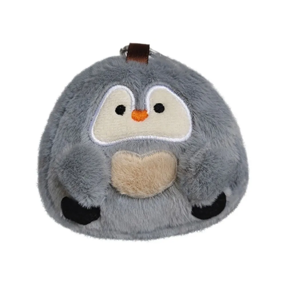 Durable Coin Purse Penguin Otter Shape Multifunctional Small Card Wallet with Keychain Animal Zipper Pouch Coins Lipstick